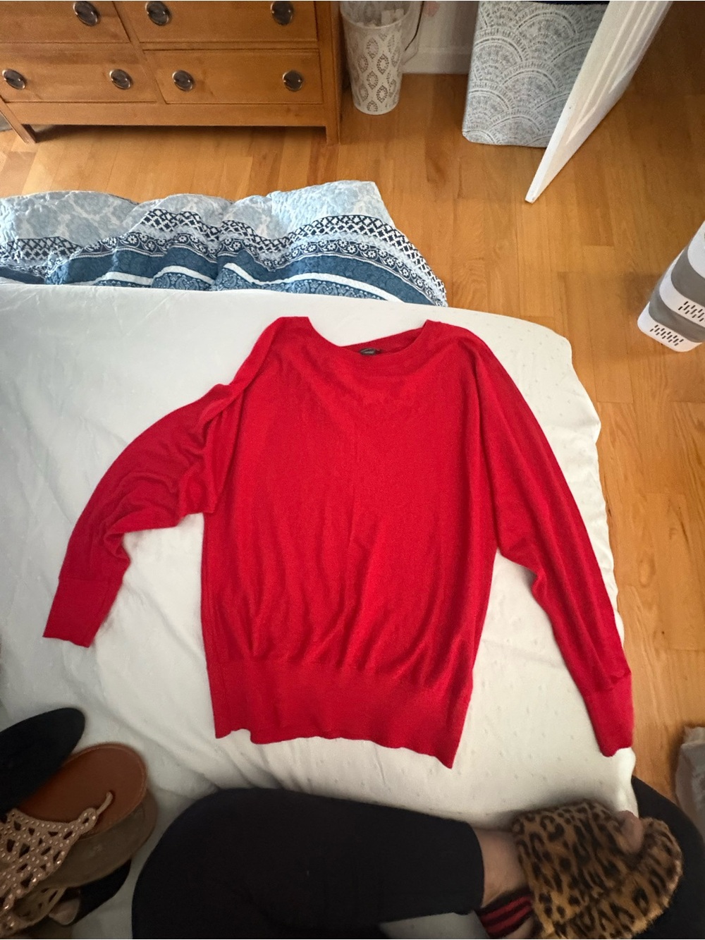 Red Women's Knit Sweater - Classic Pullover